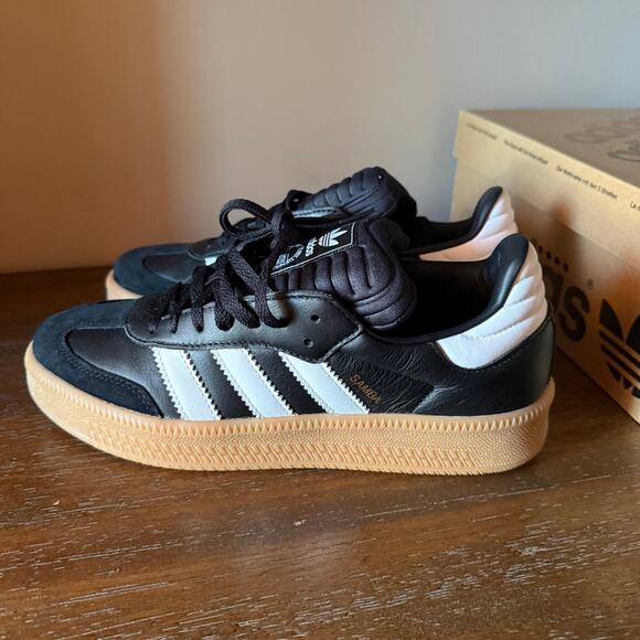 adidas Shoes - Adidas Samba XLG Black White Leather Suede Athletic Sneaker- Size 9.5W 8.5M